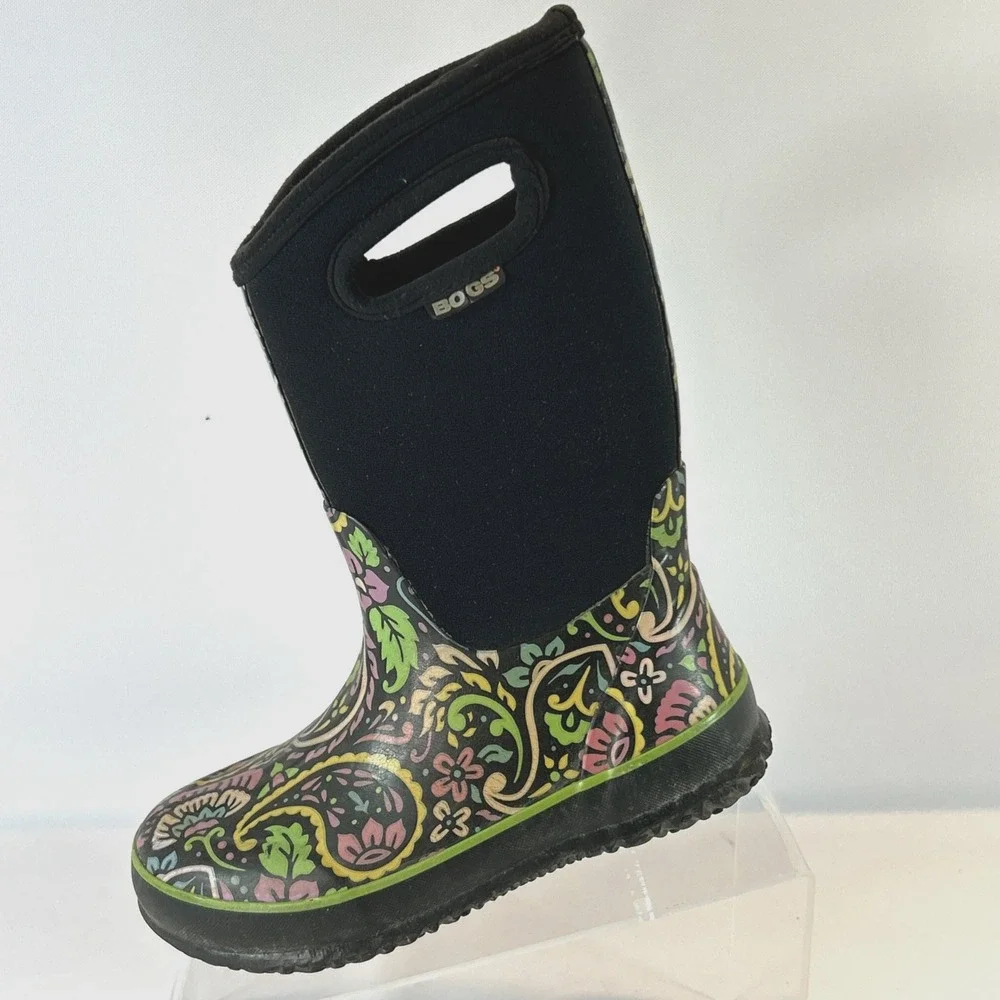 Bogs Classic Tuscany Waterproof Boots Sz Kids 3 Youth Girls Snow Rain Insulated